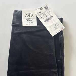 Zara Charcoal Hi-Rise Leggings